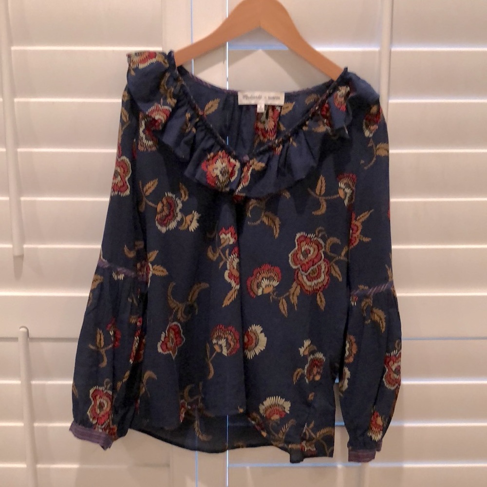 Madewell x Warm Cotton Blouse, Size M